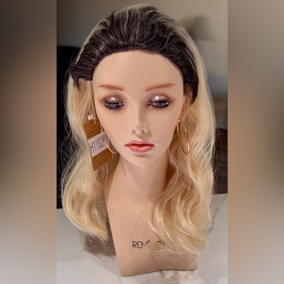 HAIR, 20-21” Wavy, Comb Back, Black/Blonde - Picture 3 of 15